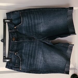 NWT DJ' Blue Dark Wash Recycled Denim Bermuda Shorts